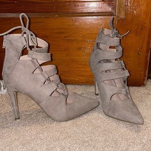 Gray heels from dsw worn once